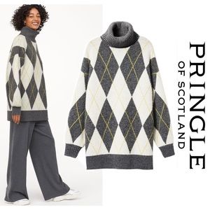 a r g y l e :: Pringle x H&M Argyle Longline Turtleneck Sweater